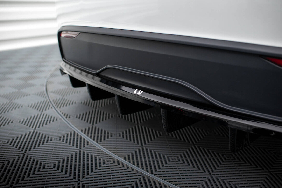 Mittlerer Cup Diffusor Heck Ansatz DTM Look für Tesla Model X Mk1 FL   Maxton Design