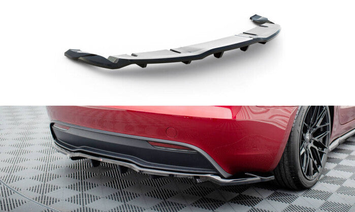 Mittlerer Cup Diffusor Heck Ansatz DTM Look V.1 für Tesla Model 3 Project HighlandFL   Maxton Design