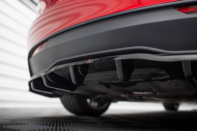Mittlerer Cup Diffusor Heck Ansatz DTM Look V.1 für Tesla Model 3 Project HighlandFL   Maxton Design
