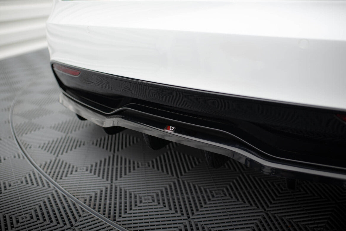 Mittlerer Cup Diffusor Heck Ansatz DTM Look V.1 für Tesla Model S Plaid Mk1 FL   Maxton Design