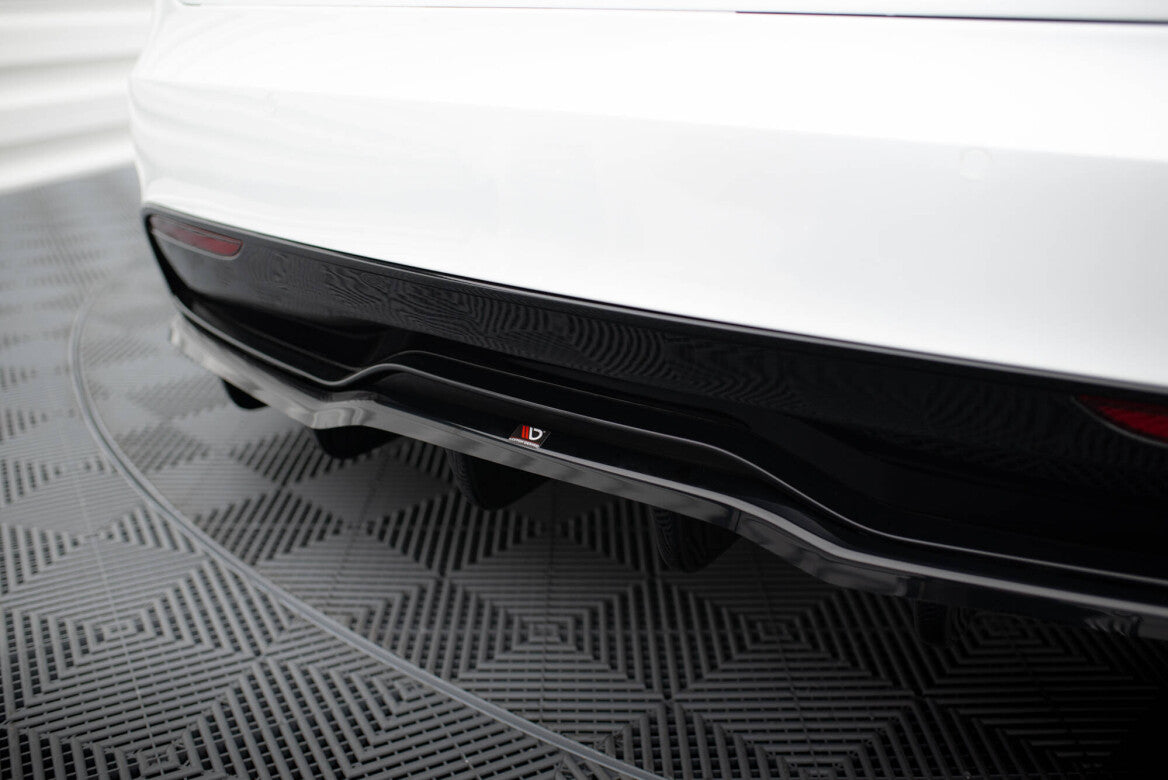 Mittlerer Cup Diffusor Heck Ansatz DTM Look V.2 für Tesla Model S Plaid Mk1 FL   Maxton Design
