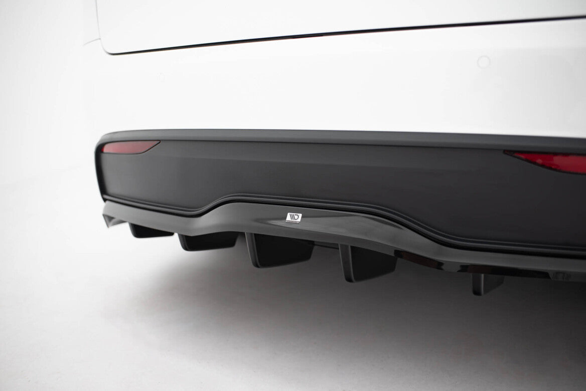 Mittlerer Cup Diffusor Heck Ansatz DTM Look V.2 für Tesla Model X Mk1 FL   Maxton Design