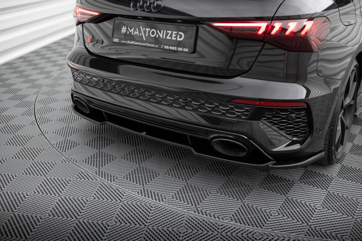 Mittlerer Cup Diffusor Heck Ansatz für Audi RS3 Sportback 8Y   Maxton Design