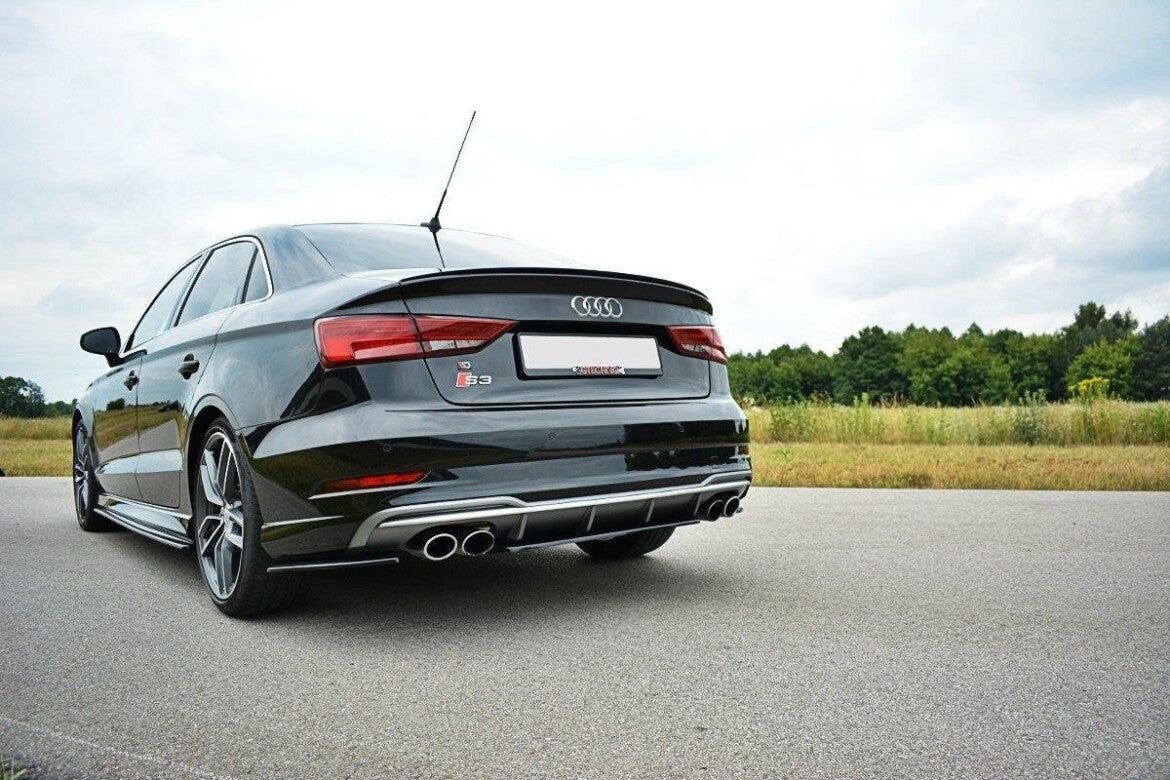 Mittlerer Cup Diffusor Heck Ansatz für Audi S3 8V FL Hatchback / Sportback / Limousine   Maxton Design