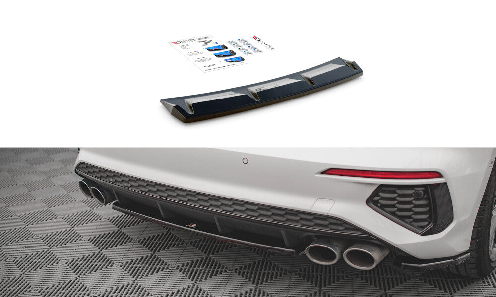 Mittlerer Cup Diffusor Heck Ansatz für Audi S3 8Y   Maxton Design