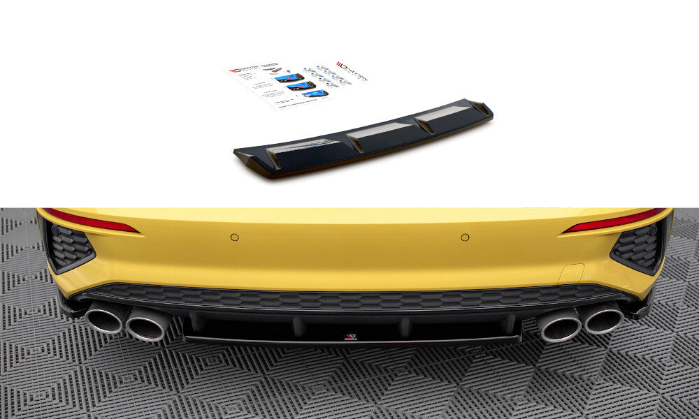 Mittlerer Cup Diffusor Heck Ansatz für Audi S3 Limousine 8Y   Maxton Design