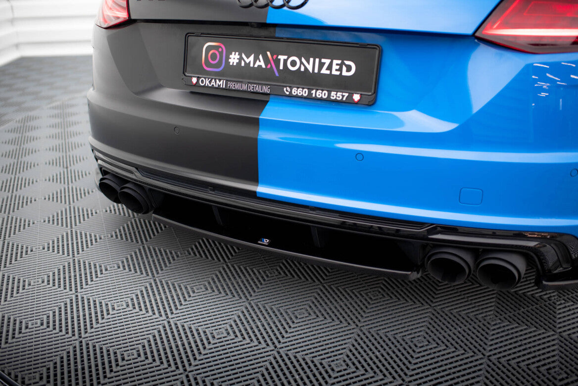 Mittlerer Cup Diffusor Heck Ansatz für Audi TT S 8S FL   Maxton Design
