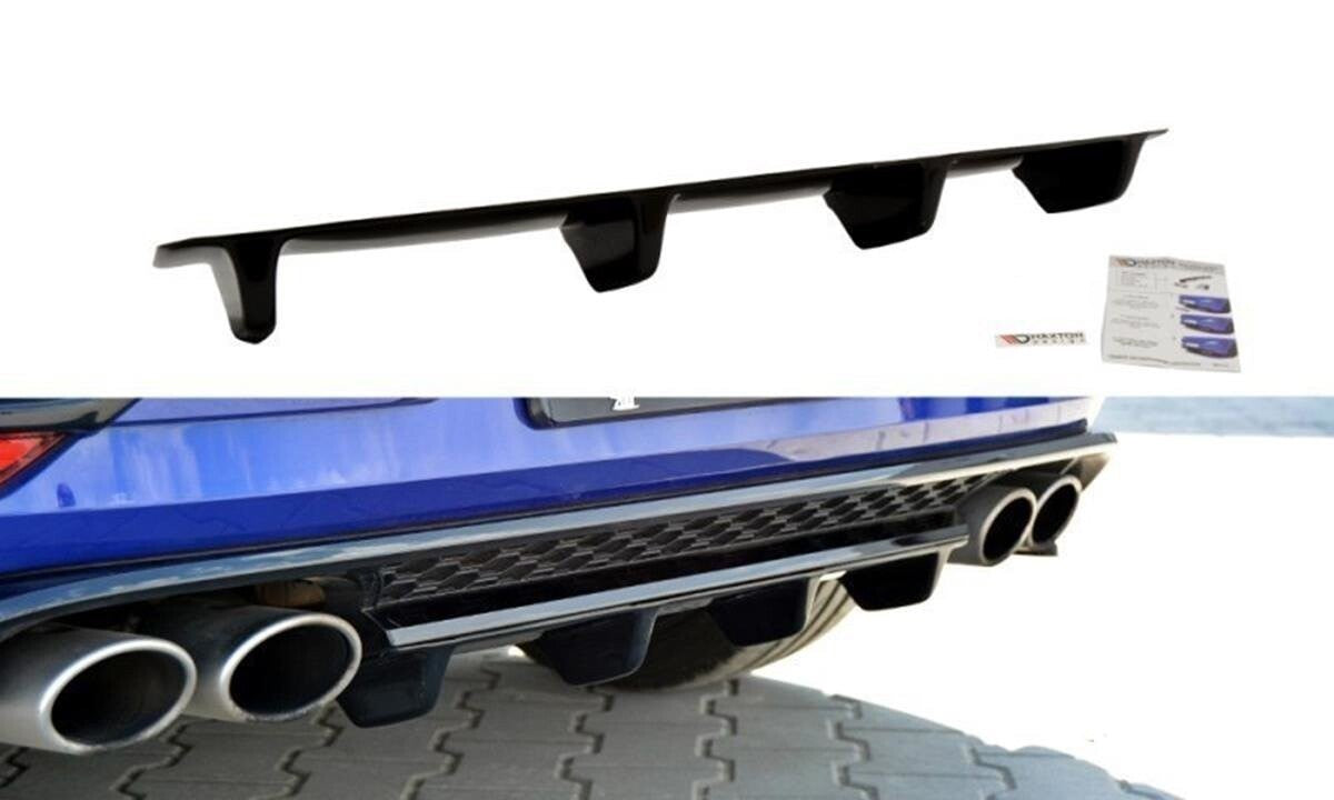 Mittlerer Cup Diffusor Heck Ansatz für VW GOLF 7 R Facelift   Maxton Design