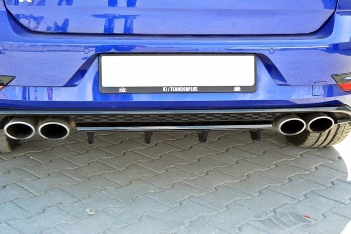 Mittlerer Cup Diffusor Heck Ansatz für VW GOLF 7 R Facelift   Maxton Design