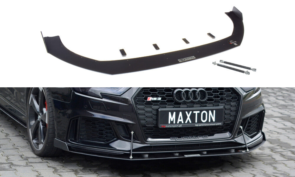 Racing Cup Spoilerlippe Front Ansatz V.2 für Audi RS3 8V FL Sportback   Maxton Design