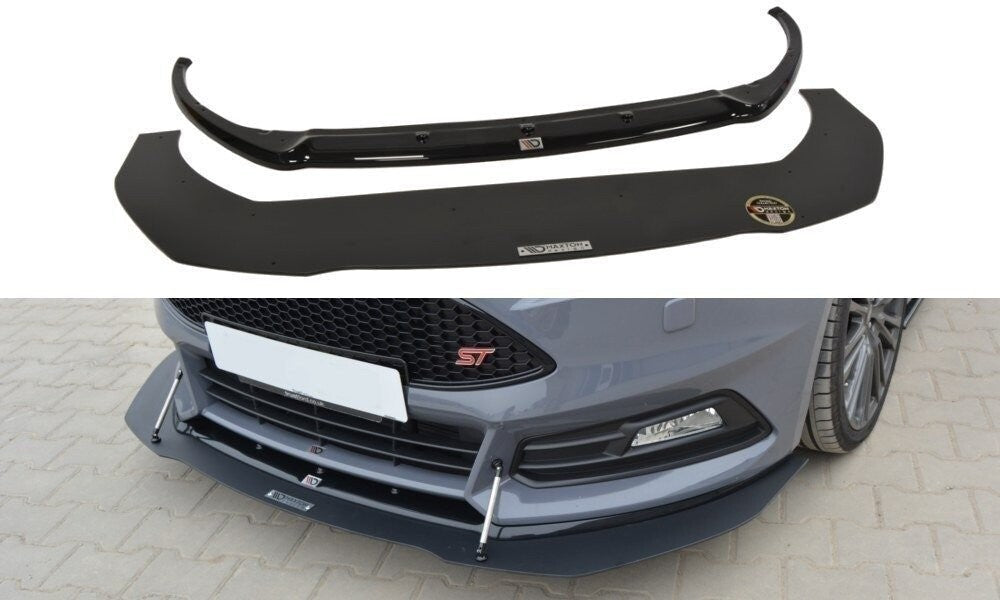 Racing Hybrid Cup Spoilerlippe Front Ansatz V.1 für Ford Focus ST Mk3 FL   Maxton Design