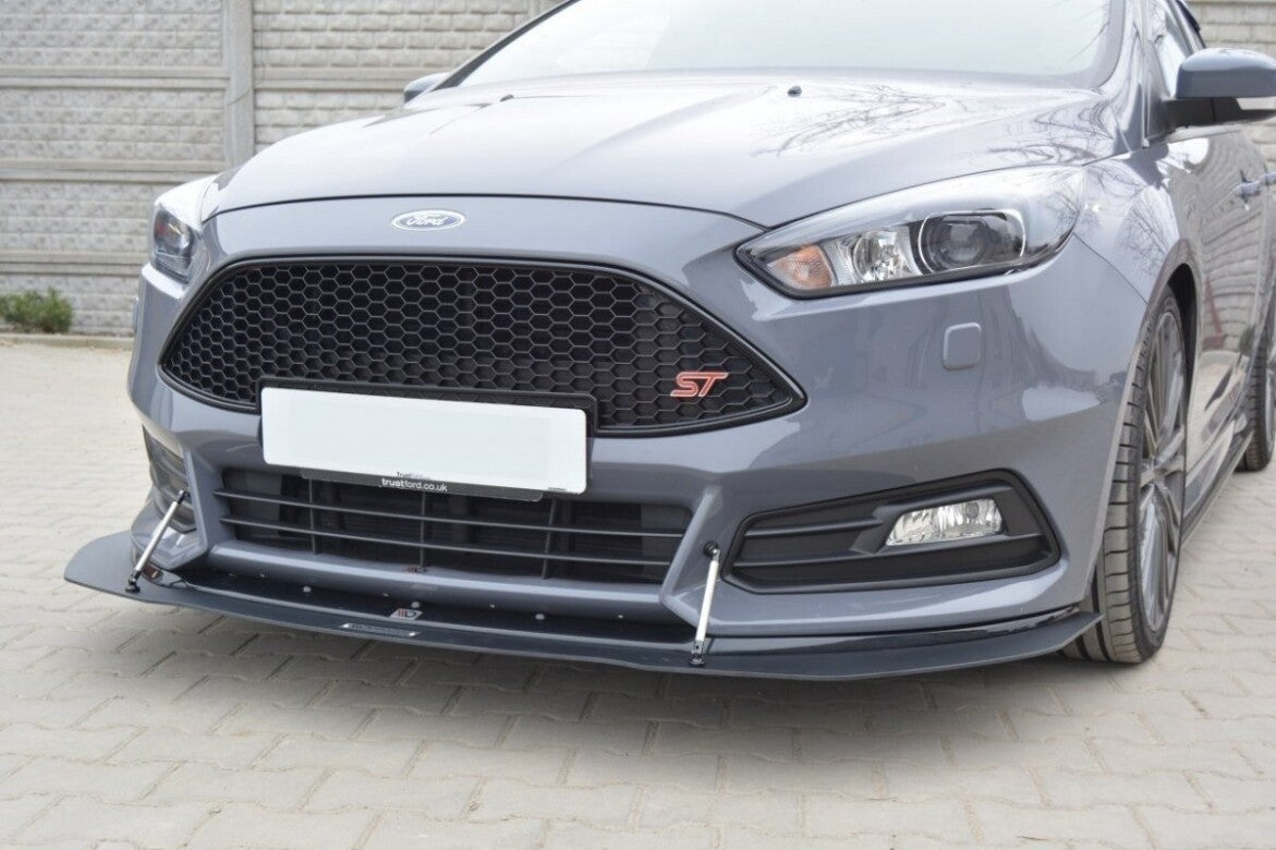 Racing Hybrid Cup Spoilerlippe Front Ansatz V.1 für Ford Focus ST Mk3 FL   Maxton Design