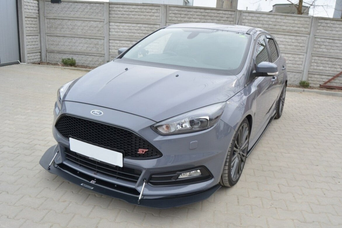 Racing Hybrid Cup Spoilerlippe Front Ansatz V.1 für Ford Focus ST Mk3 FL   Maxton Design