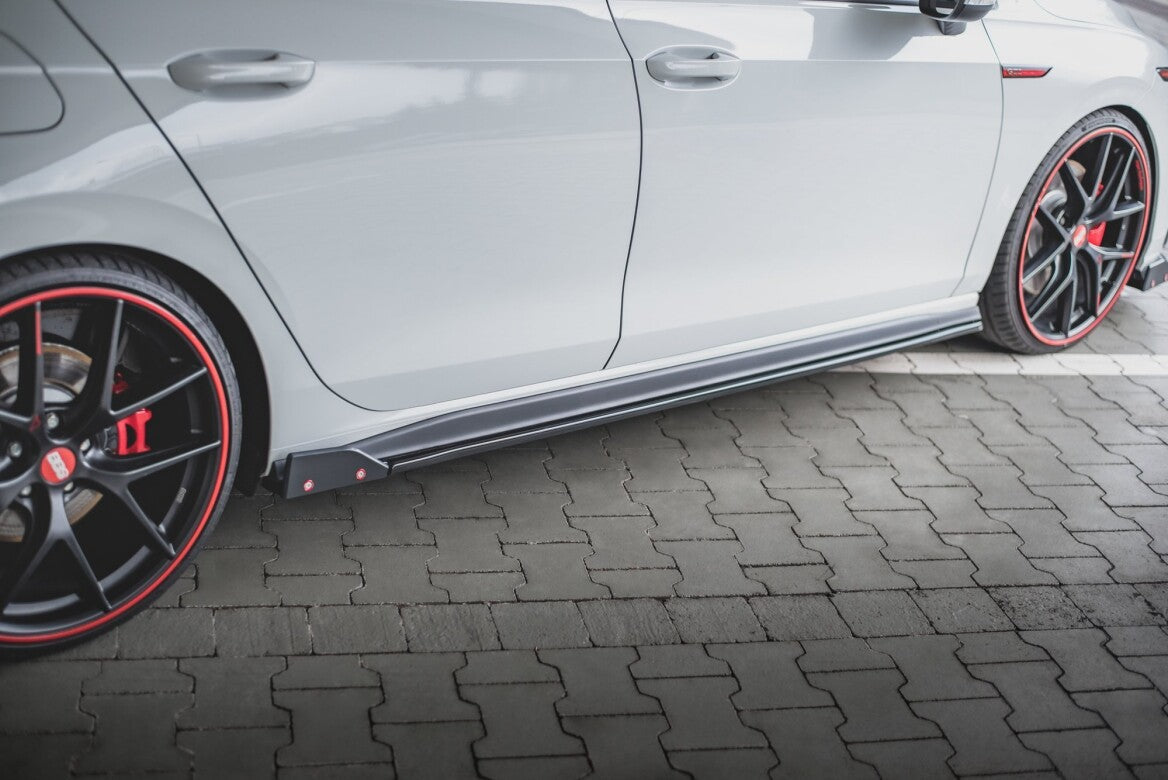 Seitenschweller Ansatz Cup Leisten + Flaps V.2 für VW Golf 8 GTI / GTI Clubsport   Maxton Design