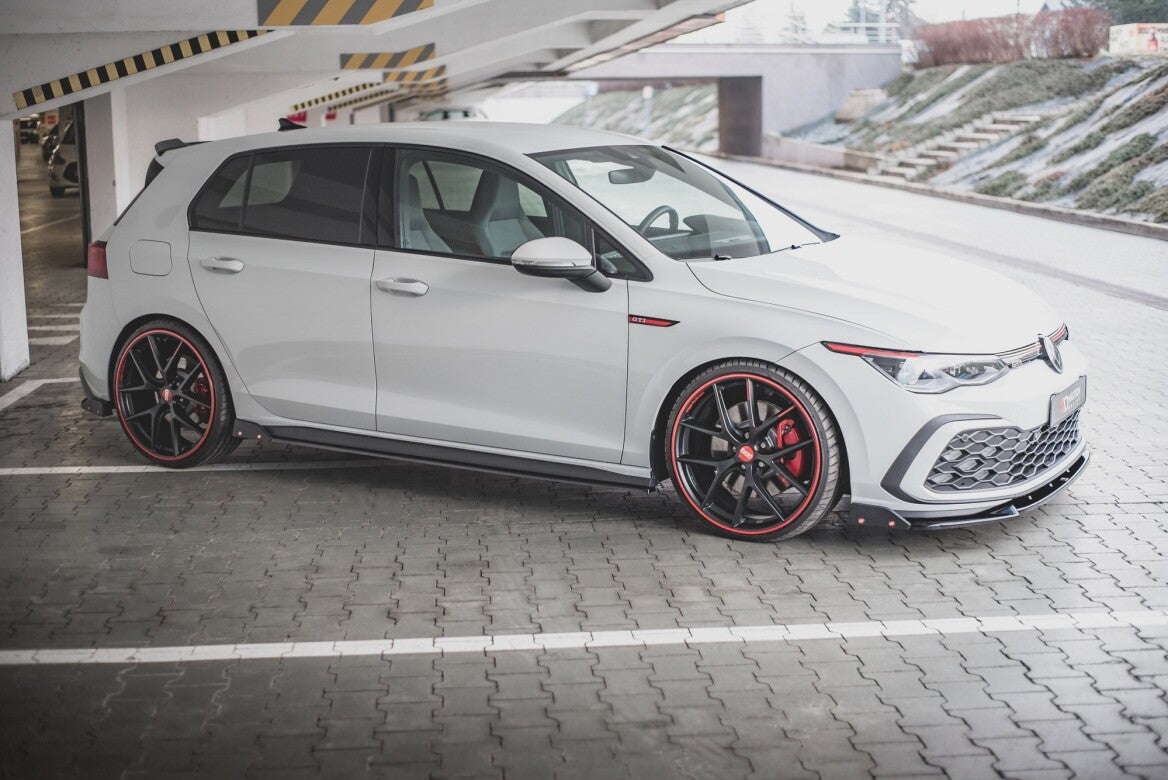 Seitenschweller Ansatz Cup Leisten + Flaps V.2 für VW Golf 8 GTI / GTI Clubsport   Maxton Design