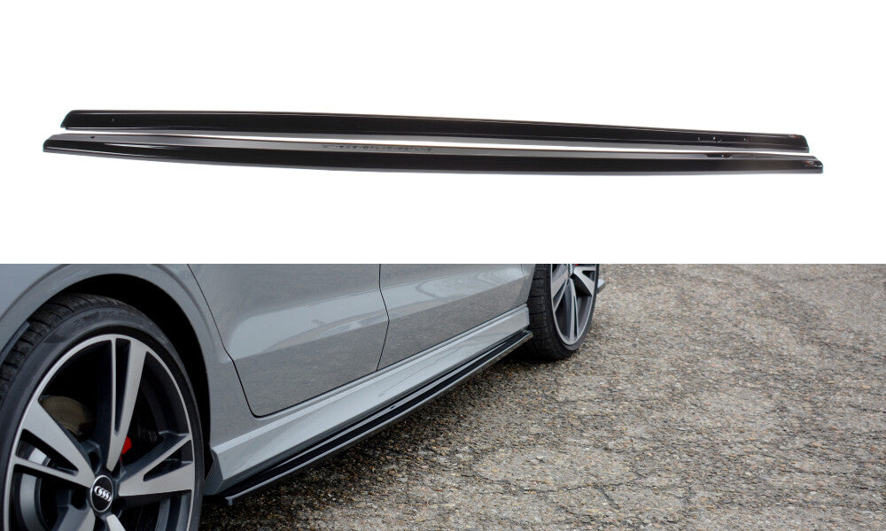 Seitenschweller Ansatz Cup Leisten für Audi RS3 8V FL Limousine   Maxton Design