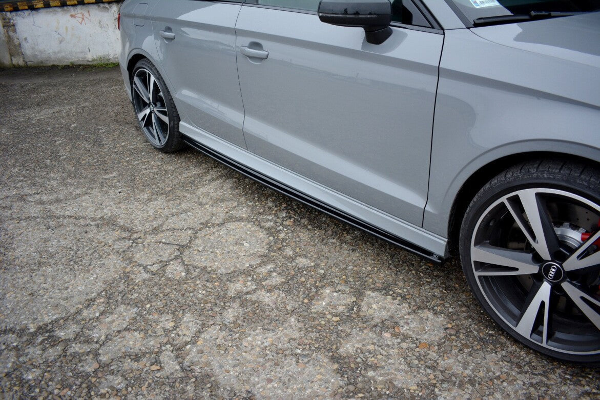 Seitenschweller Ansatz Cup Leisten für Audi RS3 8V FL Limousine   Maxton Design