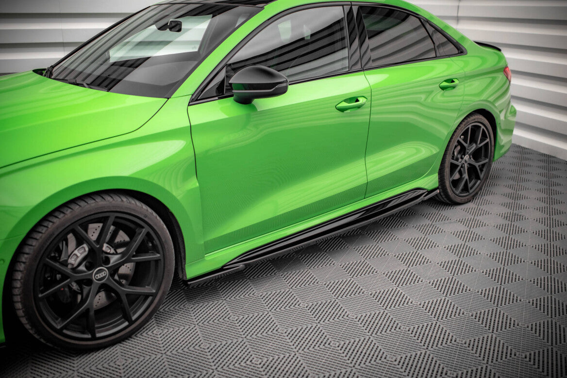 Seitenschweller Ansatz Cup Leisten für Audi RS3 Limousine 8Y   Maxton Design