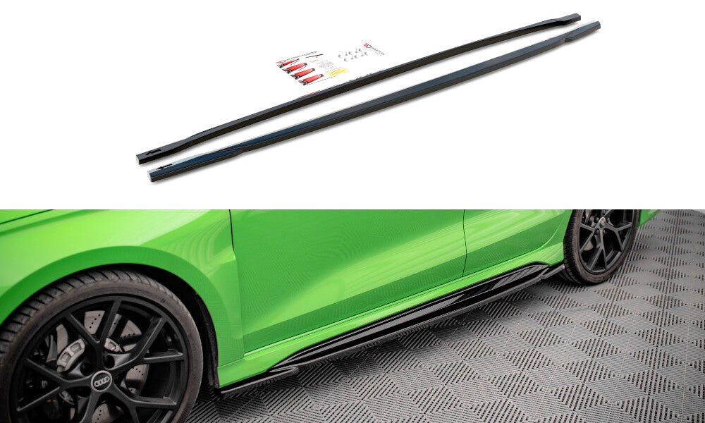 Seitenschweller Ansatz Cup Leisten für Audi RS3 Limousine 8Y   Maxton Design