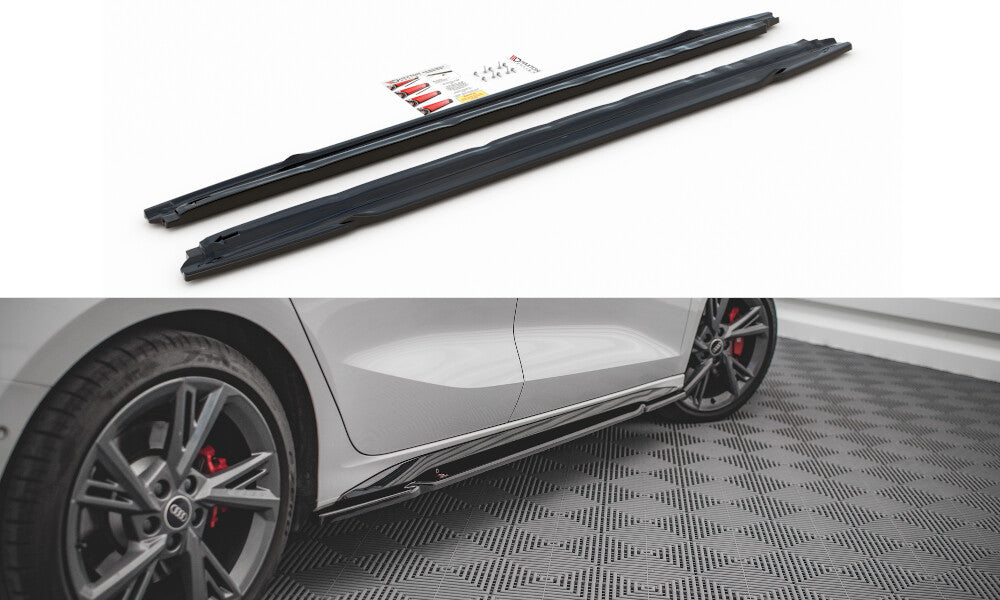 Seitenschweller Ansatz Cup Leisten für Audi S3 / A3 S-Line 8Y   Maxton Design