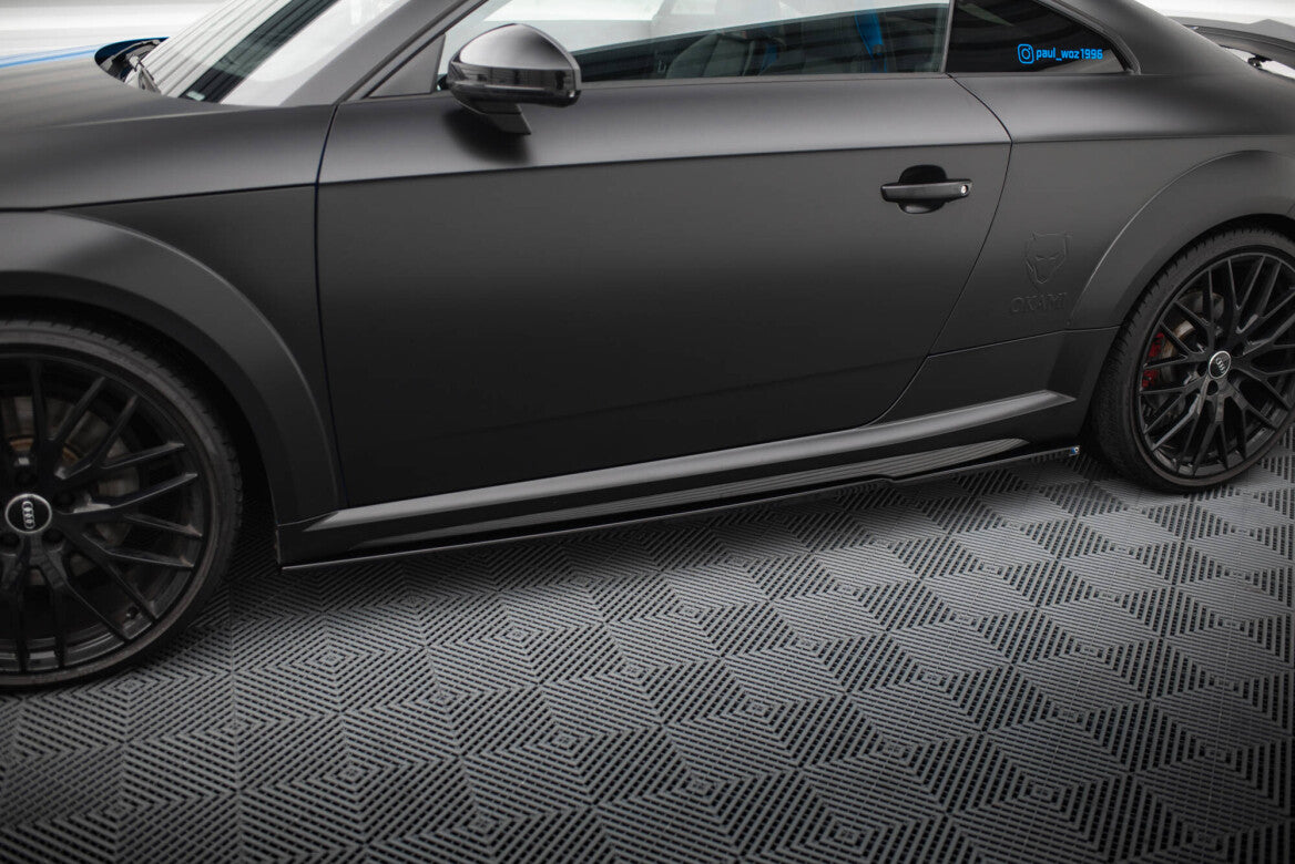 Seitenschweller Ansatz Cup Leisten für Audi TT S / TT S-Line 8S FL   Maxton Design