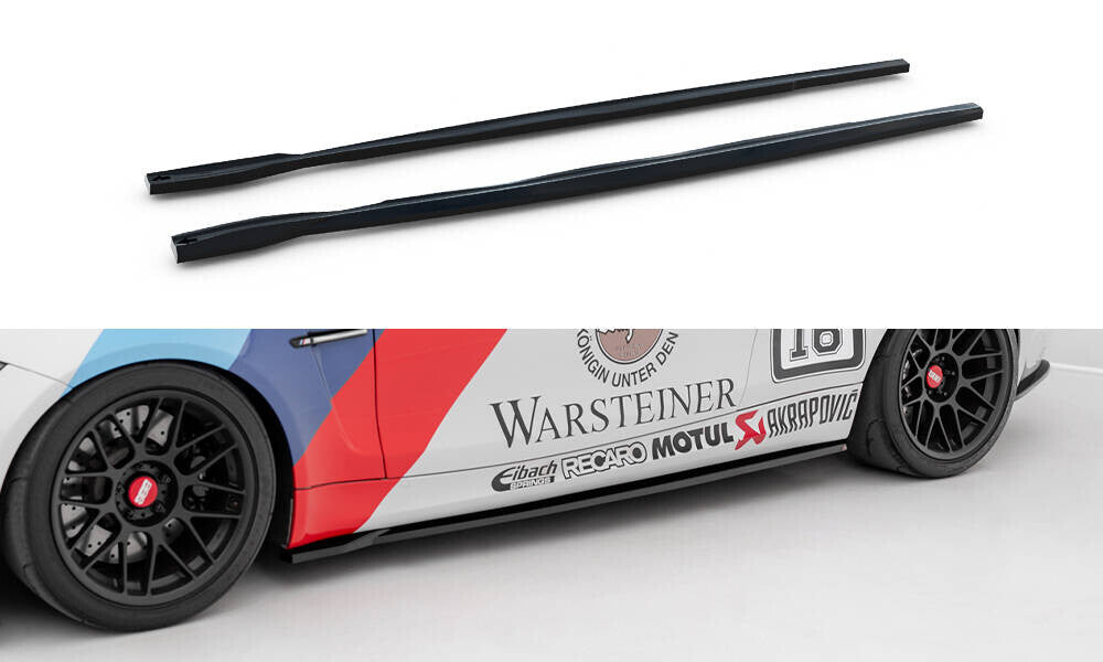 Seitenschweller Ansatz Cup Leisten für BMW 1er M Coupe E82   Maxton Design