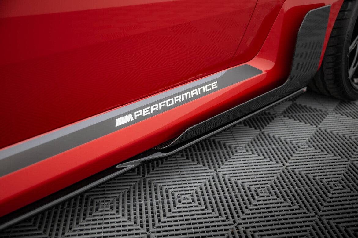 Seitenschweller Ansatz Cup Leisten für BMW M2 M-Performance G87   Maxton Design