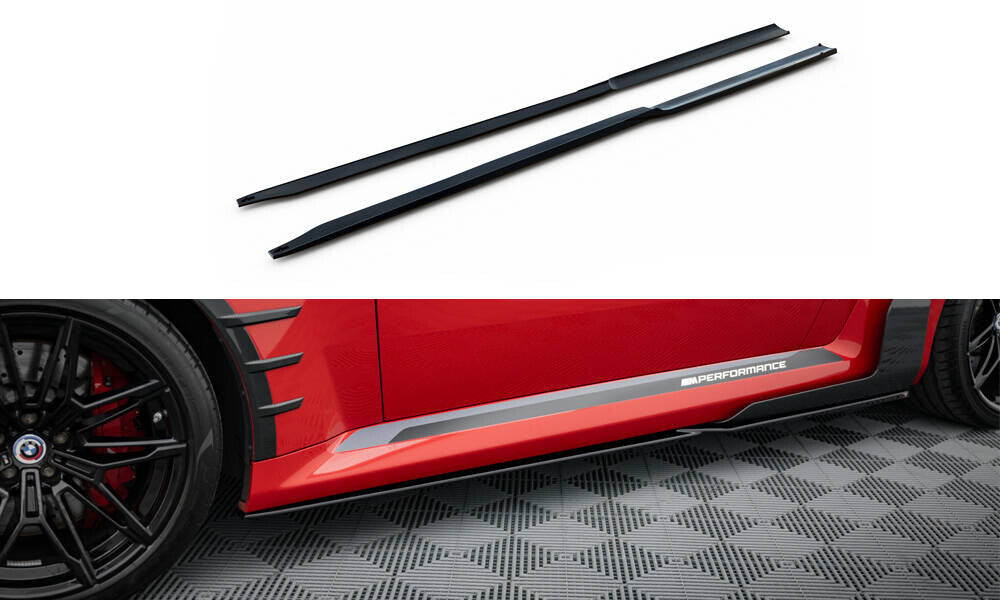 Seitenschweller Ansatz Cup Leisten für BMW M2 M-Performance G87   Maxton Design