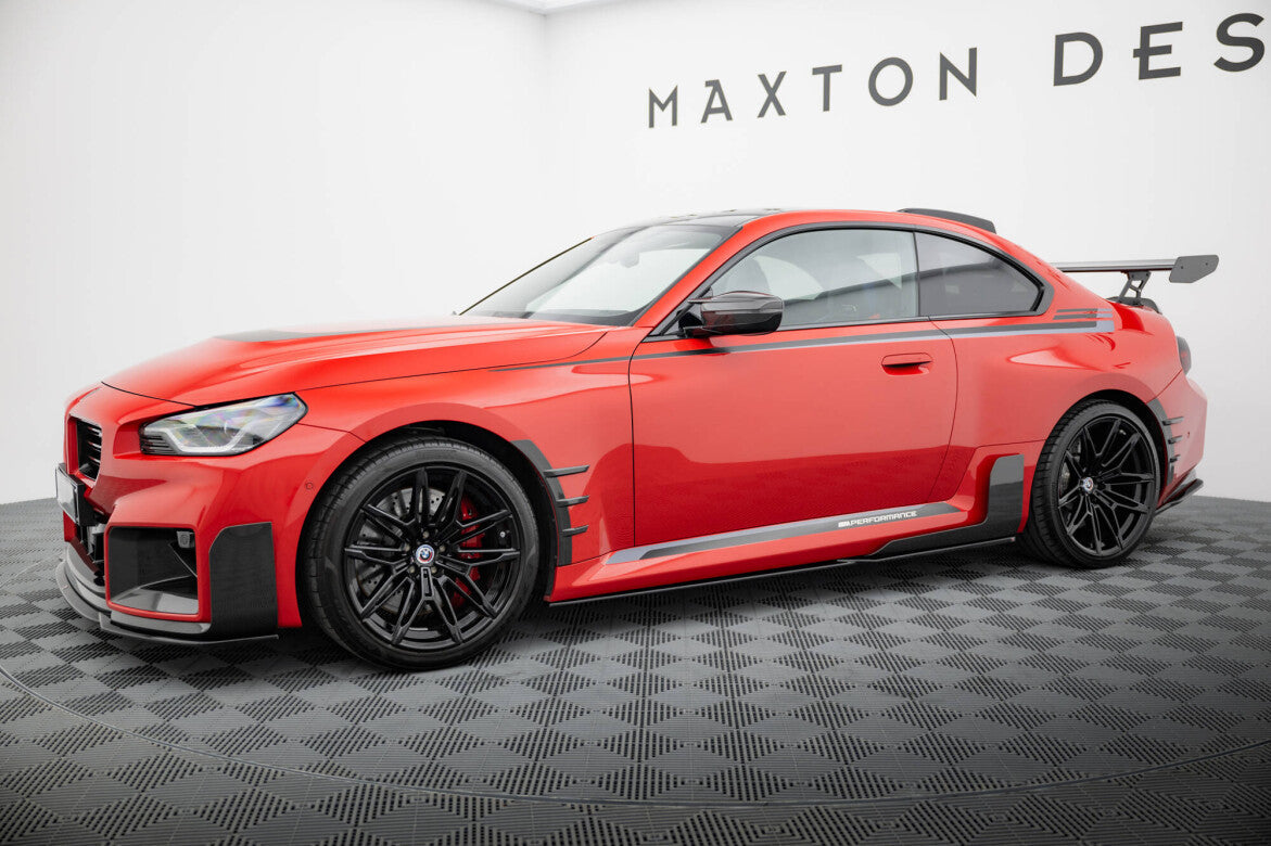 Seitenschweller Ansatz Cup Leisten für BMW M2 M-Performance G87   Maxton Design
