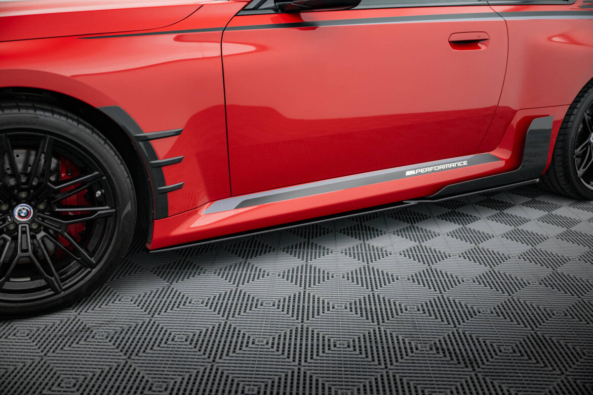 Seitenschweller Ansatz Cup Leisten für BMW M2 M-Performance G87   Maxton Design