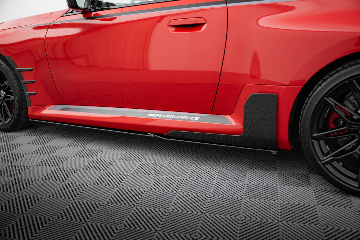 Seitenschweller Ansatz Cup Leisten für BMW M2 M-Performance G87   Maxton Design