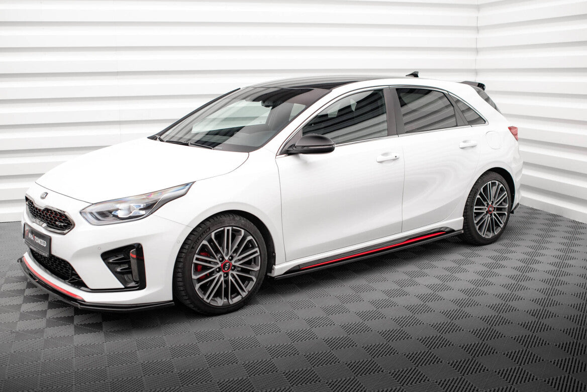 Seitenschweller Ansatz Cup Leisten für Kia Ceed GT   Maxton Design