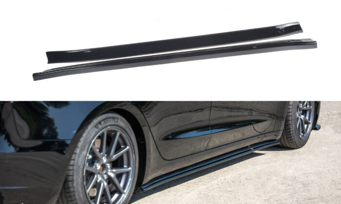 Seitenschweller Ansatz Cup Leisten für Tesla Model 3 / Model 3 Performance Mk1 / Mk1 FL   Maxton Design