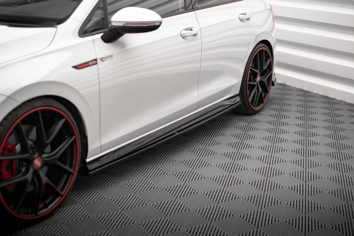 Seitenschweller Ansatz Cup Leisten für Volkswagen Golf GTI / GTI Clubsport / R-Line Mk8   Maxton Design