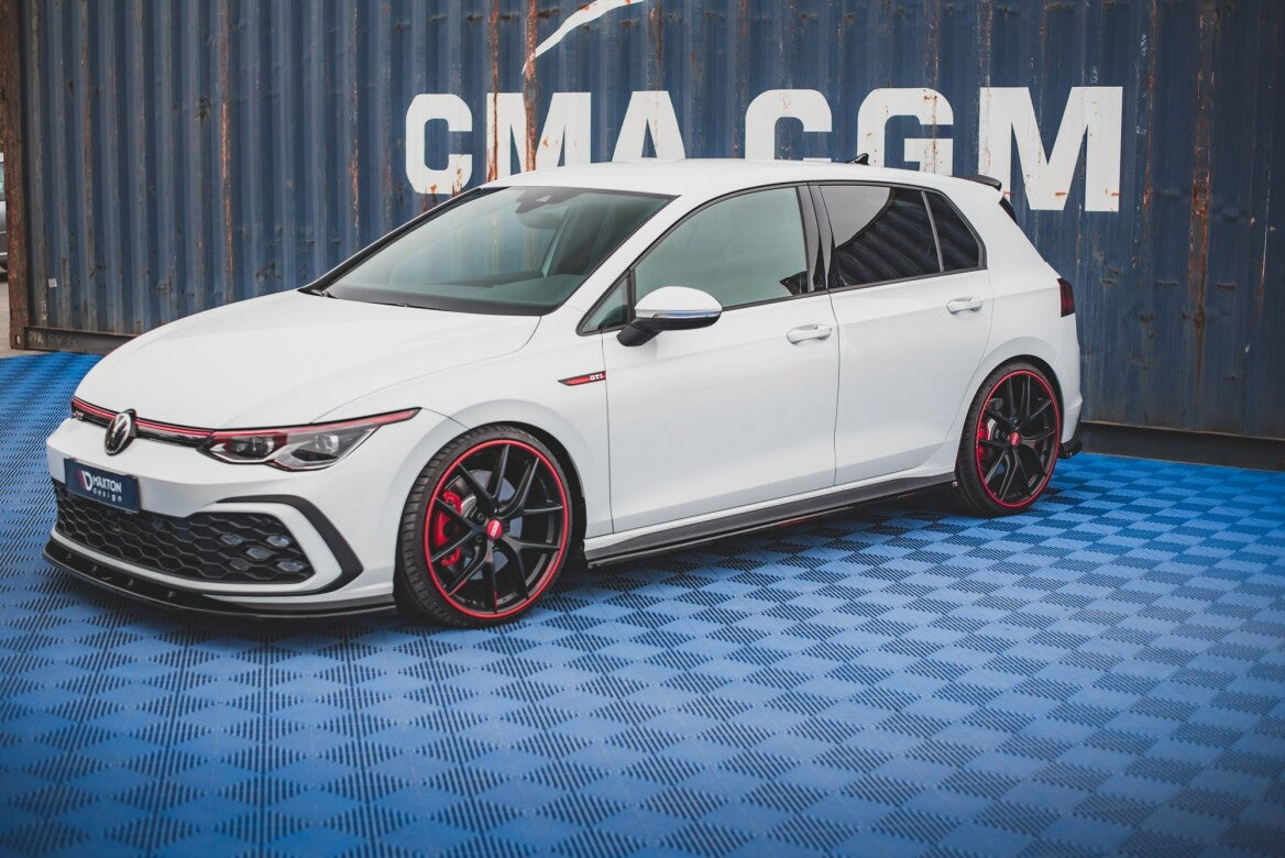 Seitenschweller Ansatz Cup Leisten für VW Golf 8 GTI   Maxton Design