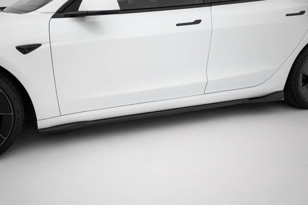 Seitenschweller Ansatz Cup Leisten V.1 für Tesla Model 3 Performance Mk1 FL   Maxton Design