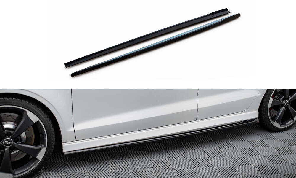 Seitenschweller Ansatz Cup Leisten V.2 für Audi RS3 Limousine 8V Facelift   Maxton Design