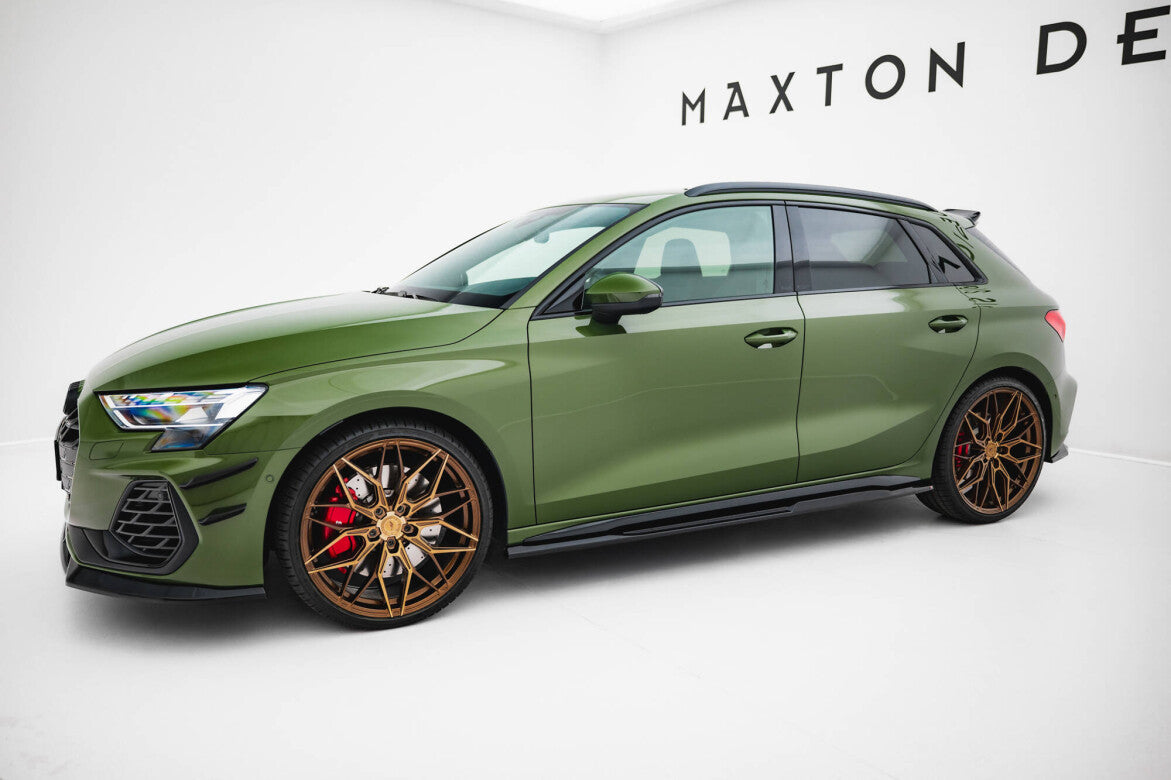 Seitenschweller Ansatz Cup Leisten V.2 für Audi S3 / A3 S-line 8Y Facelift   Maxton Design