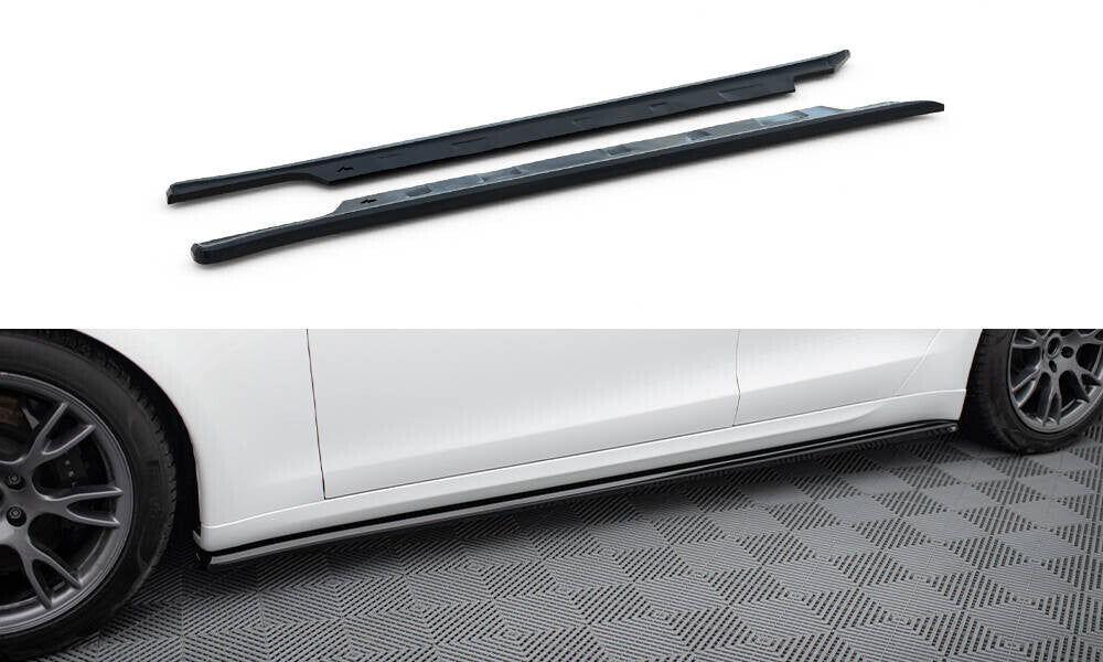 Seitenschweller Ansatz Cup Leisten V.2 für Tesla Model S Plaid Mk1 FL   Maxton Design