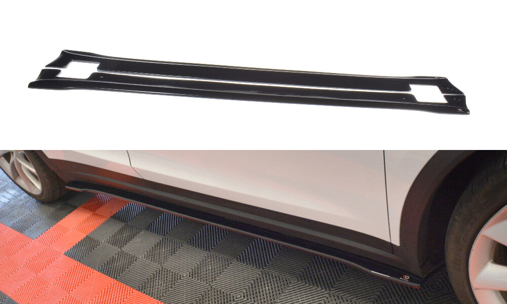 Seitenschweller Ansatz Cup Leisten V.2 für TESLA MODEL X   Maxton Design
