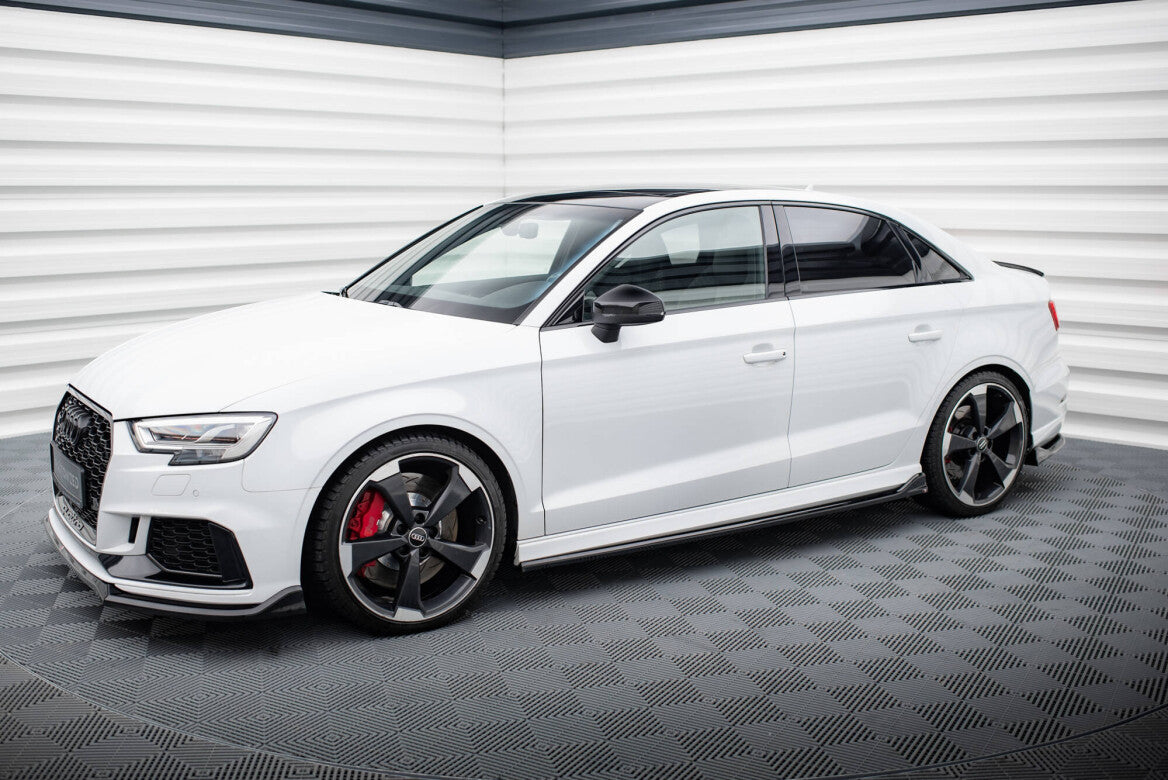 Seitenschweller Ansatz Cup Leisten V.3 für Audi RS3 Limousine 8V Facelift   Maxton Design