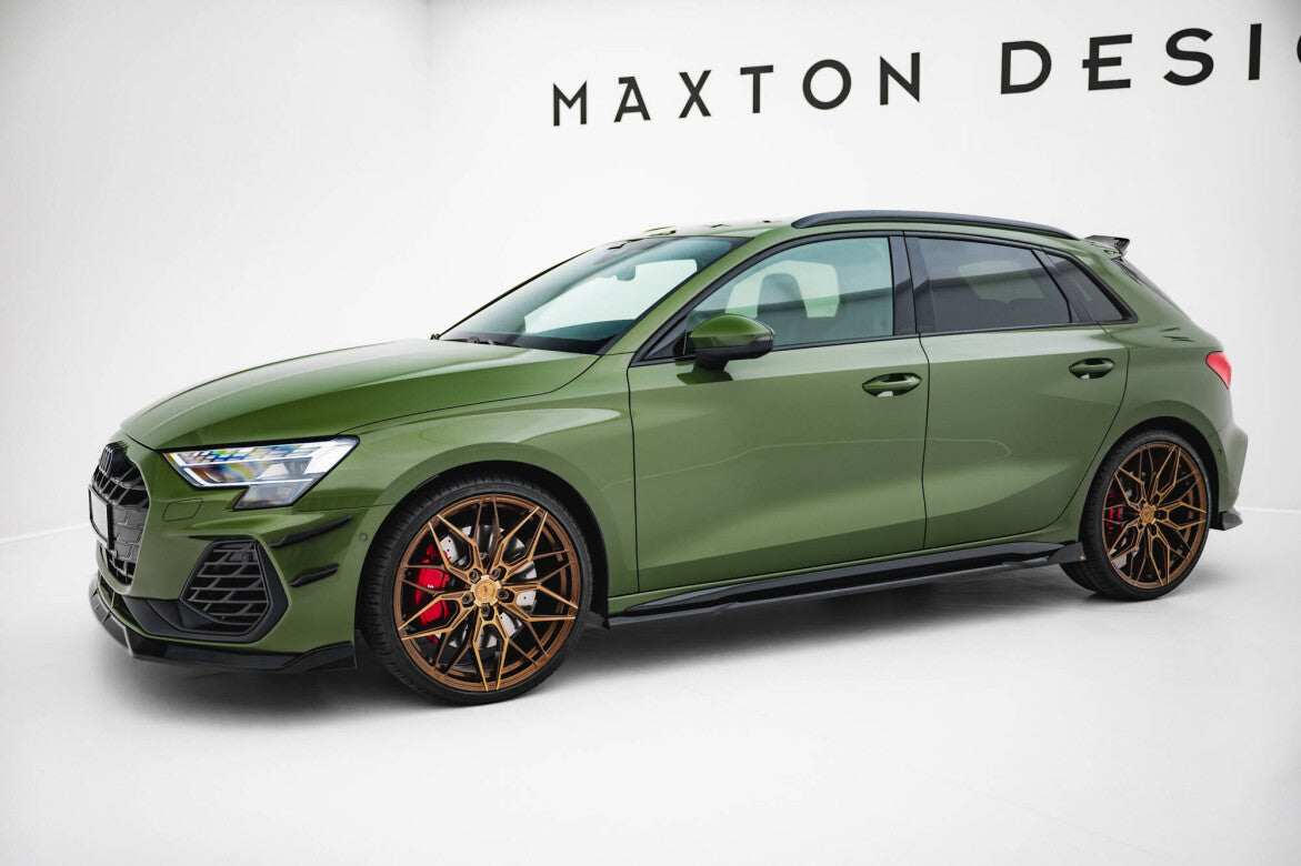 Seitenschweller Ansatz Cup Leisten V.3 für Audi S3 / A3 S-line 8Y Facelift   Maxton Design