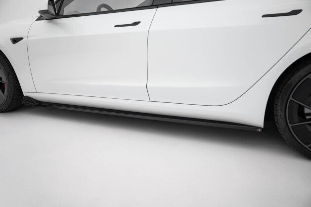 Seitenschweller Ansatz Cup Leisten V.3 für Tesla Model 3 Performance Mk1 FL   Maxton Design