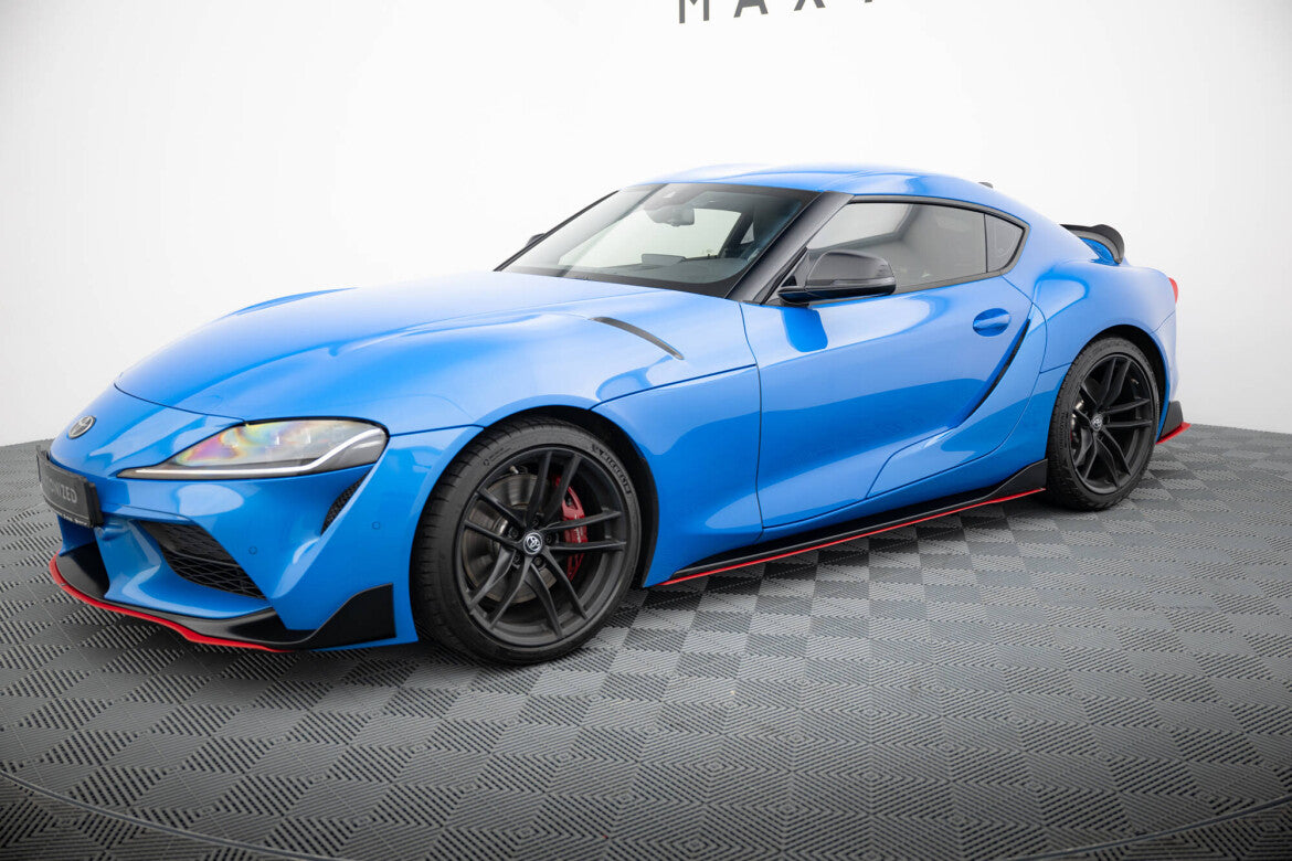 Seitenschweller Ansatz Cup Leisten V.2 Schwarz Hochglanz passend für Toyota Supra Mk5