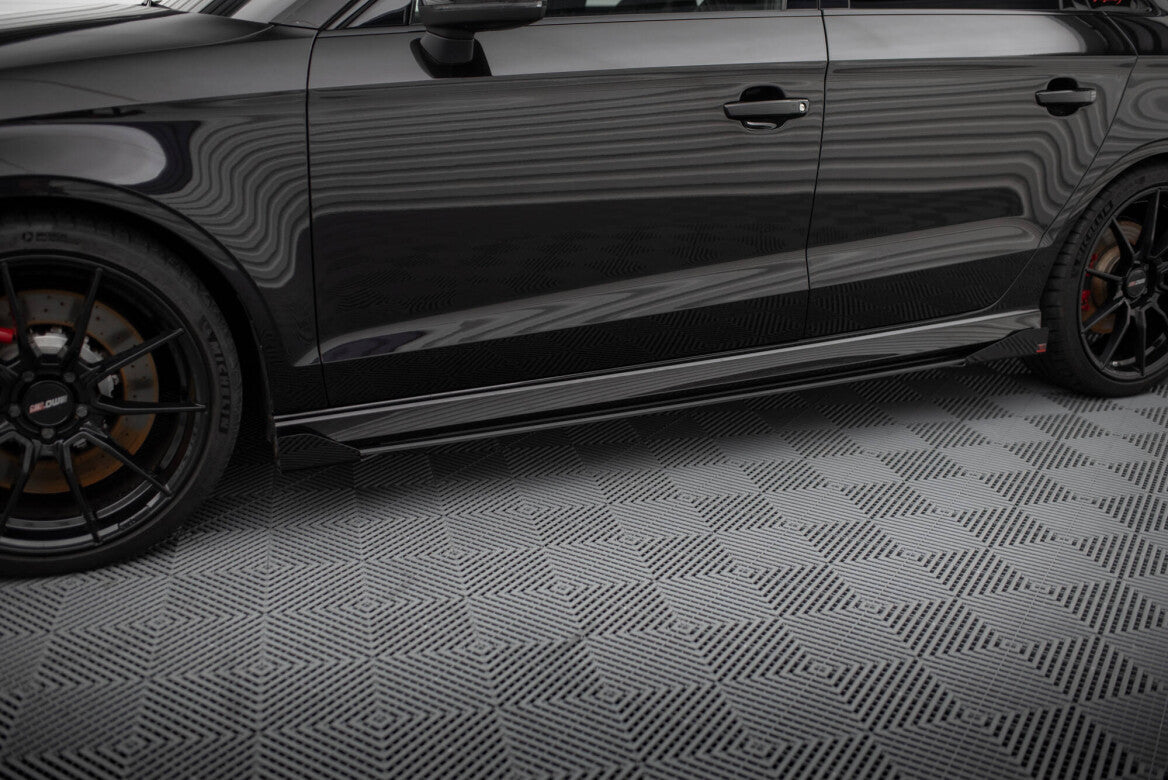 Seitenschweller Flaps für Audi RS3 Limousine 8V Facelift   Maxton Design