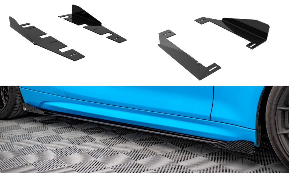 Seitenschweller Flaps für BMW M2 F87 schwarz   Maxton Design