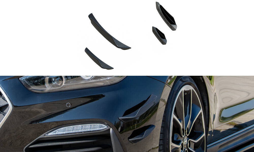 Stoßstangen Flaps Wings vorne Canards für Hyundai I30 N Mk3   Maxton Design