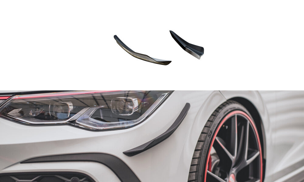 Stoßstangen Flaps Wings vorne Canards für VW Golf 8 GTI   Maxton Design