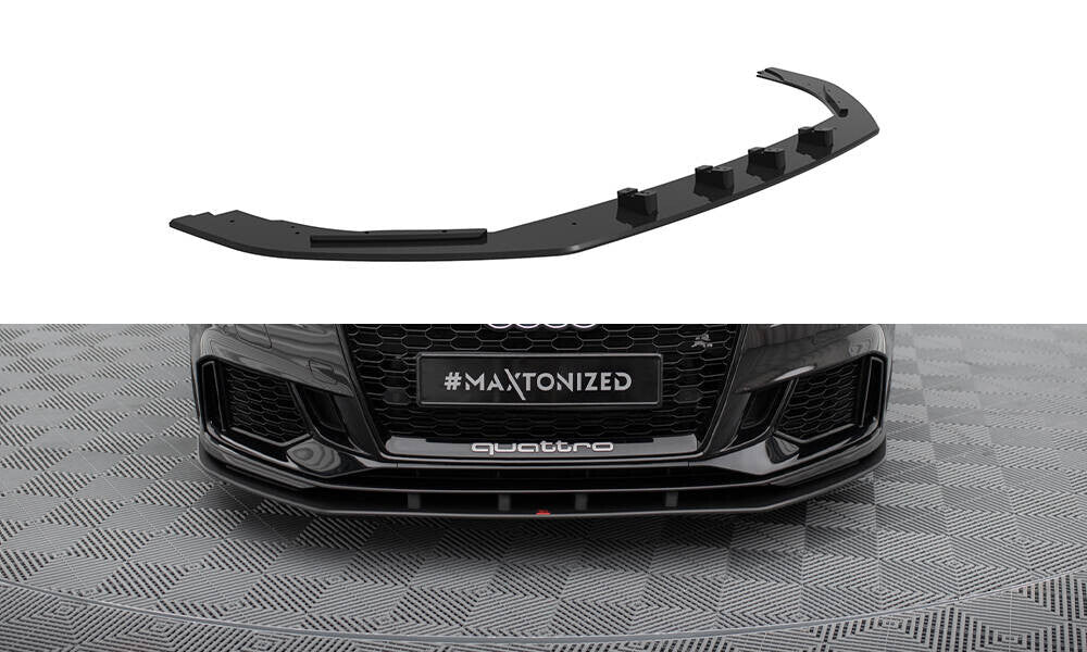 Street Pro Cup Spoilerlippe Front Ansatz für Audi RS3 Limousine 8V Facelift   Maxton Design