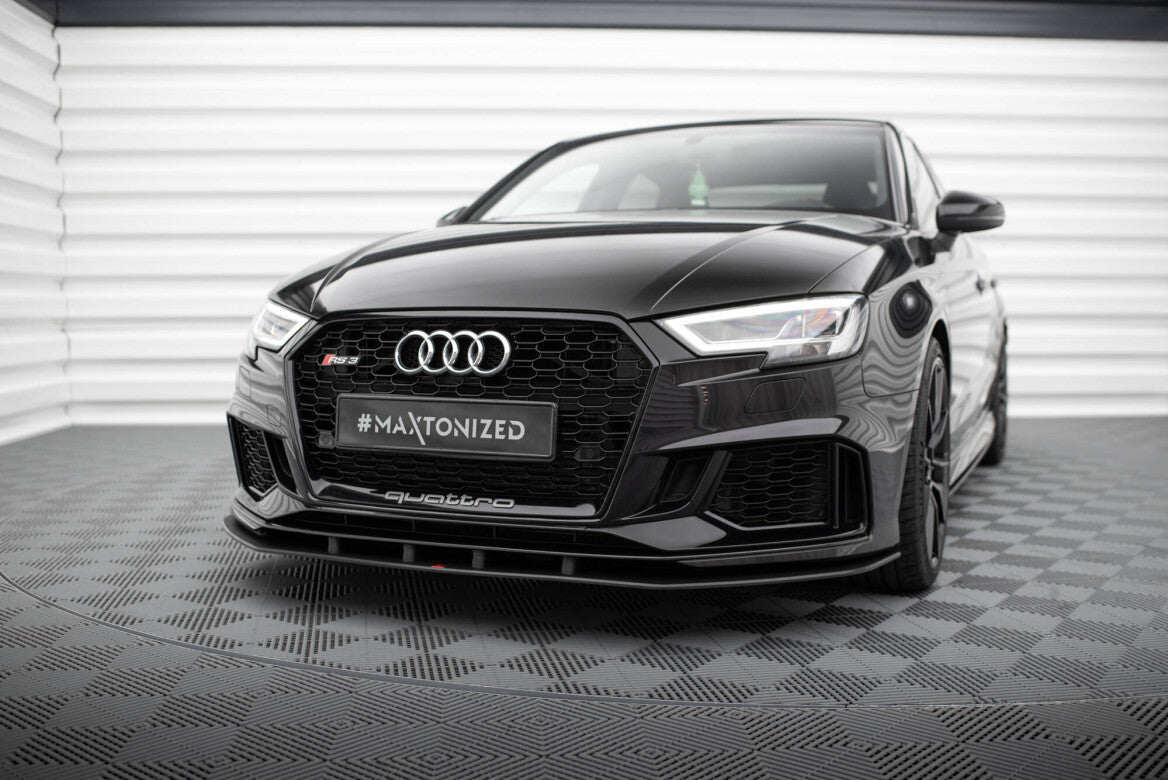 Street Pro Cup Spoilerlippe Front Ansatz für Audi RS3 Limousine 8V Facelift   Maxton Design